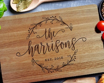 Personalized Cutting Board - Engraved Cutting Board, Custom Cutting Board, Wedding Gift, Housewarming Gift, Anniversary Gift, Engagement 195
