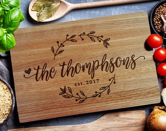 HOME & LIVING, Custom Cutting Board,  Personalized Cutting Board, Custom Cheese Board, Wedding gift,  Personalized closing gift (209)