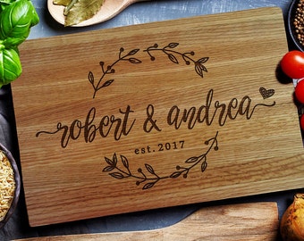 Personalized Cutting Board - Engraved Cutting Board, Custom Cutting Board, Wedding Gift, Anniversary Gift,Corporate Gift, Closing gift 209