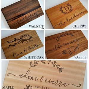 Custom Cutting Board, Personalized Cutting Board, Carving wood Board, Chopping Board, Wedding gift, Personalized closing gift 157 image 5