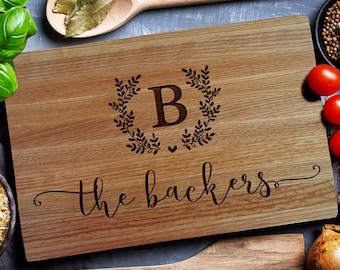 Personalized cutting board, Custo cutting board, Wedding persomnalized gift, Howsewarming gift, Anniversary gift, Engagement (159)