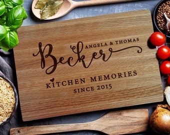 Personalized Cutting Board, Custom Engraved Board, Wedding Gift, Housewarming Gift, Realtor Gift, Chopping Board (1162)