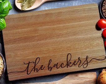 Custom Cutting Board, Home & Living, Personalized cutting Board,Wedding Monogram,  kitchen sign (158)