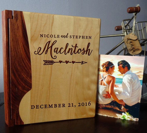 Personalized Photo Album, Custom Photo Album, Wood Photo Album