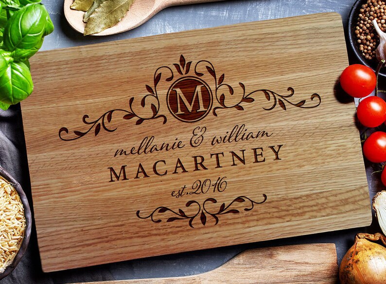 Wedding Cutting Board Personalized Cutting Board Family Etsy