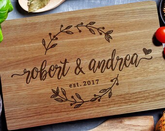 Custom Cutting Board,  Personalized Cutting Board, Custom Cheese Board, Chopping Board, Wedding gift,  Personalized closing gift (209)