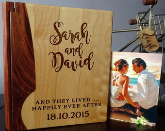 Wedding photo album, Personalized photo album, Custom Photo Album, Wood photo album, Wedding gift, Howsewarming gift  - 102 design