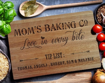 MOM'S  KITCHEN Custom Cutting Board, Personalized cutting Board, Chopping Board, Cheese board (150)
