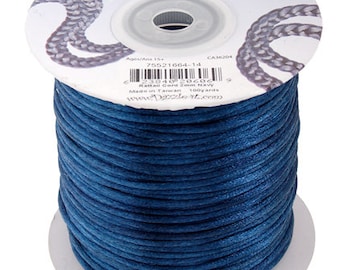 Marine Satin 2 mm Rattail Cord - 100 yd - 300 Ft - vollen Spule - Kumihimo Cording