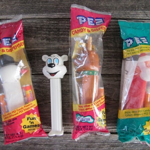 set of 4 vintage Christmas Pez dispensers
