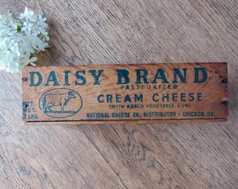 vintage wooden cheese box Daisy Brand