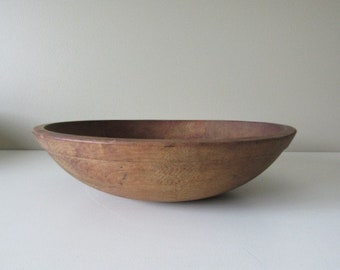 vintage wood dough bowl