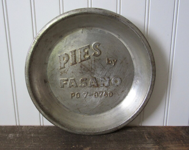 Vintage Pies By Fasano Metal Pie Pan Tin Etsy