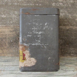 vintage metal tin Keen&#39;s D.S.F. mustard