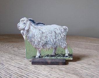 Vintage Angora Goat die cut Whitman 1940s