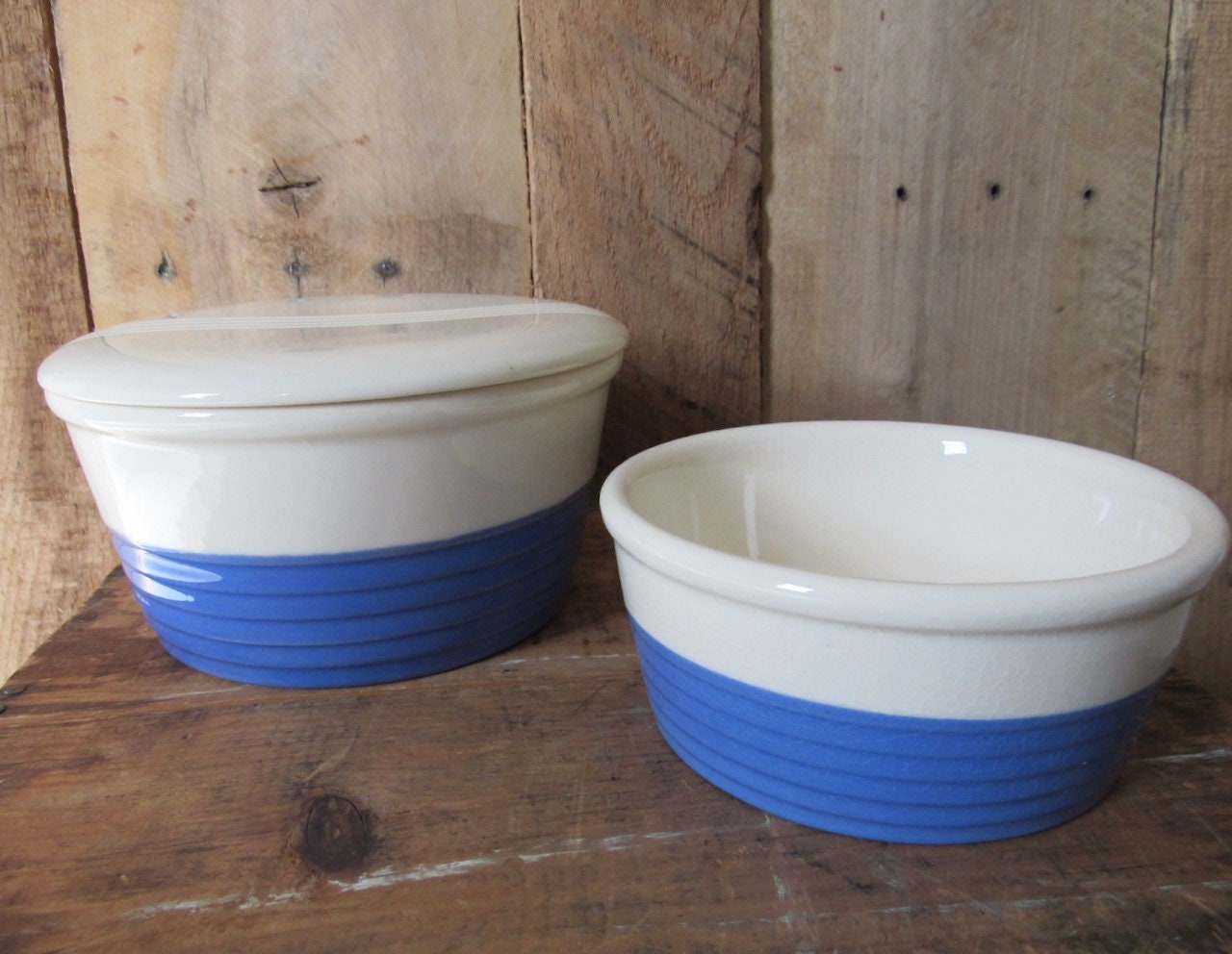 Pair Vintage Universal Potteries Bowls Etsy