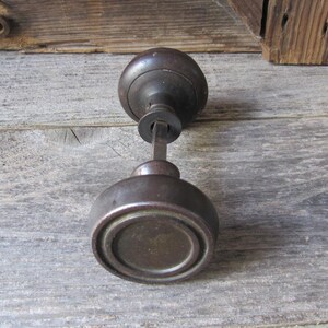 vintage metal door knob set