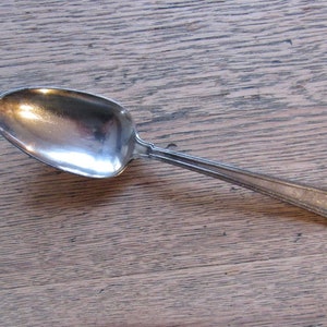 vintage Alvin Patent silver-plate serving spoon Dawn pattern