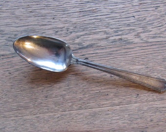 vintage Alvin Patent silver-plate serving spoon Dawn pattern