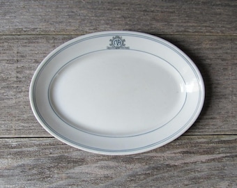 antique small platter Burley & Company steamship china