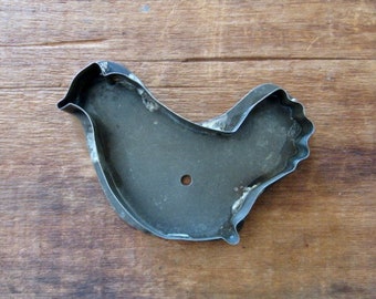antique hen tin cookie cutter