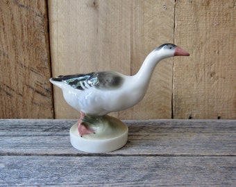 vintage goose porcelain figurine Eckert Volkstedt