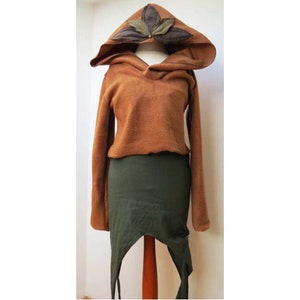 short hoodie sweatshirt bolero boho hippie S M L XL