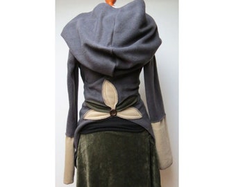 woman fairy jacket, cardigan with hood S M L XL