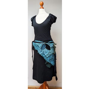Unique hip-flattering wrap skirt, belt, skirt, patchwork upcycled - Waldorf, Boho, Larp, Goa, Hippie XS S M L XL