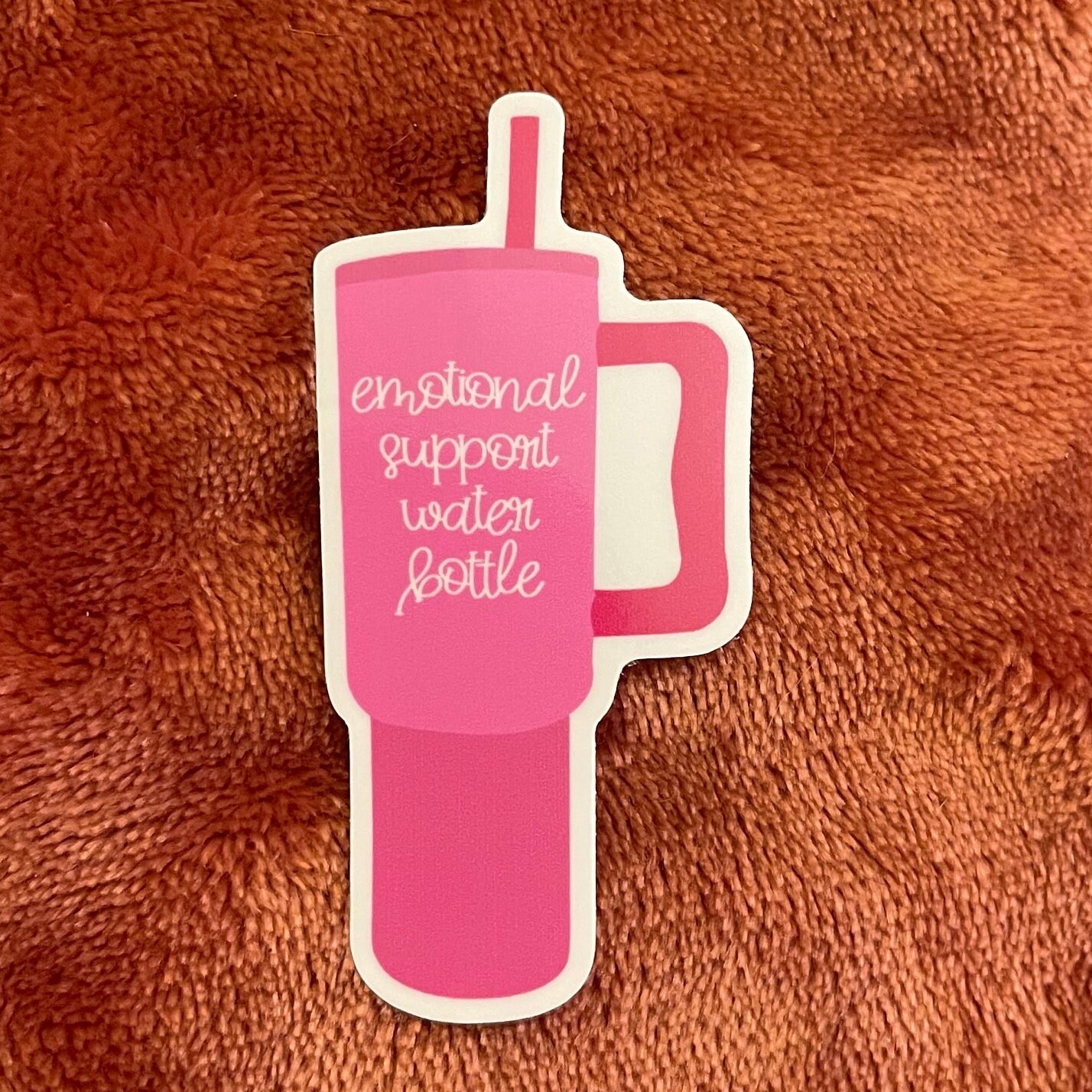 Emotional Support Water Bottle Sticker - Kindle, Laptop Decal - Etsy