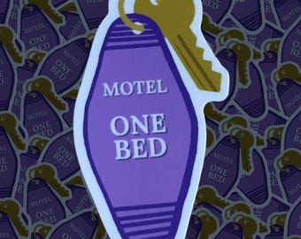 One Bed Trope Sticker: Romance Book Lover Gift
