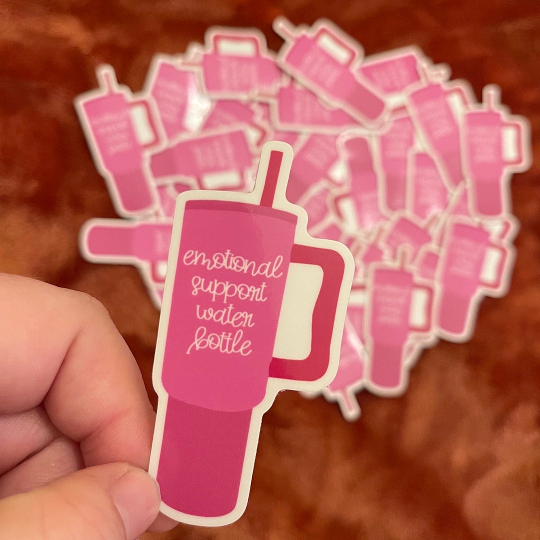 Emotional Support Water Bottle Sticker - Kindle, Laptop Decal - Etsy