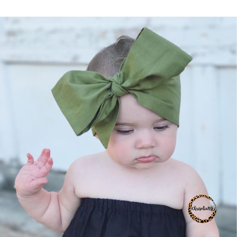 baby headwrap baby headband toddler headwrap newborn headwrap fabric head wrap headwraps OLIVE GREEN head wrap green headwrap