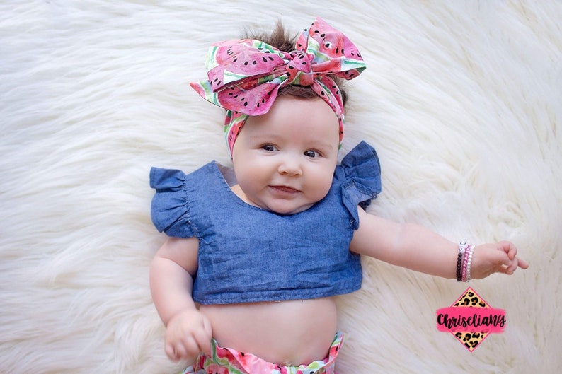 WATERMELLON head wrap fabric head wrap baby headwrap Etsy