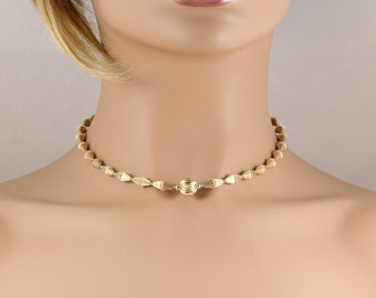BN504 - Lightweight Gold Bead Cones Necklace