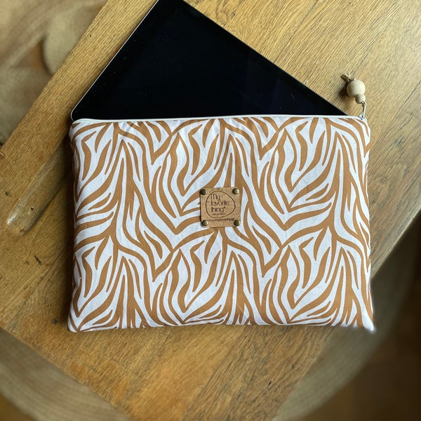 Housse de tablette - pochette iPad - étui molletonnée protection tablette - fleurs, animaux, agrumes