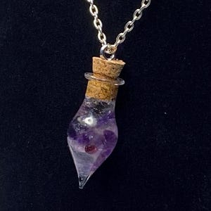 Amethyst Bottle Necklace