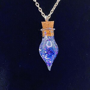 Galaxy Glitter bottle necklace