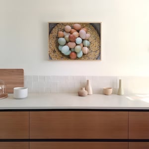 Egg&#39;s in a Basket, Basket full of eggs, Kitchen Decor, Kitchen Photographs, Farm Eggs, Farm Photography, Rural Living, Chicken Eggs Photo&#39;s