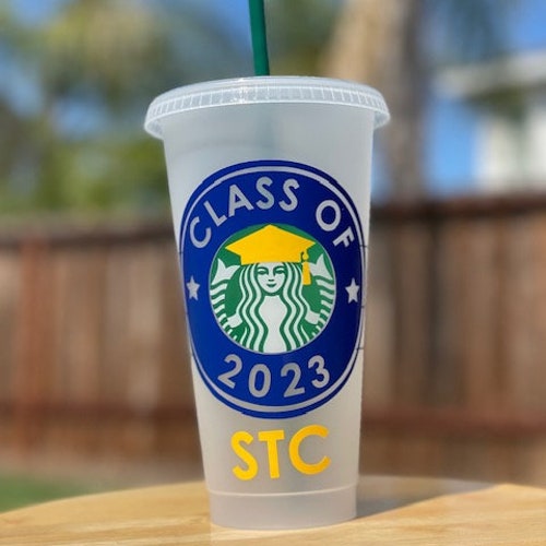 Class of 2022 2023 2025 Starbucks Reusable Cups Graduation Etsy Hong Kong