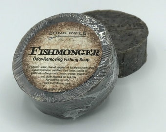 Fishmonger 3.75 oz Natural, Fisherman's Bar Soap - Fishing Soap - Odor Removing