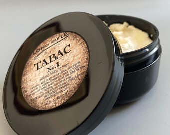 Tabac No. 01 Shaving Soap: Italian Cream Tallow, Bay Rum & Leather Scent