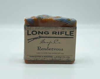 Rendezvous Tallow Bar Soap - 4.5 oz cedar, coriander, sage scented soap