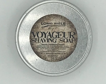 Voyageur Tallow Italian Cream Shaving Soap Puck - Oakmoss, Patchouli, and Sandalwood 3 oz