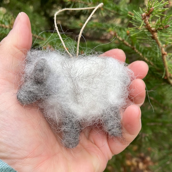 Primative Felted Icelandic Wool Sheep Ornaments