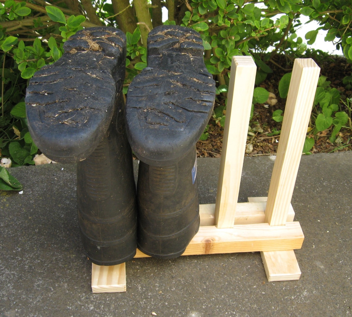 GUMBOOT RACK BOOT holder sturdy Australian made wooden Etsy