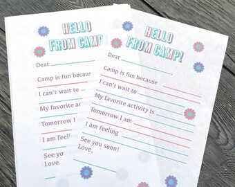 Fill in the blank printable camp stationery