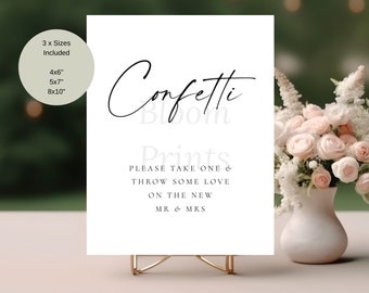 Amber Wedding Confetti Sign |  Confetti Weddings |  Mr and Mrs | Confetti Wedding Sign | Confetti | Wedding signs