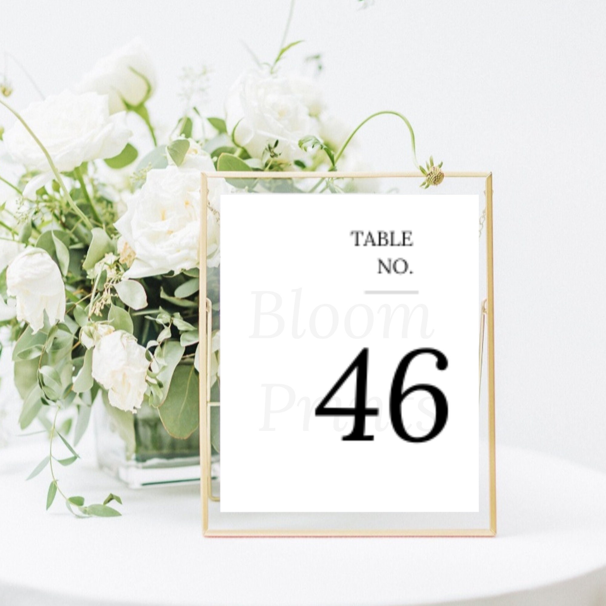 Minimalist Wedding Table Numbers | Modern Table Numbers | Instant ...