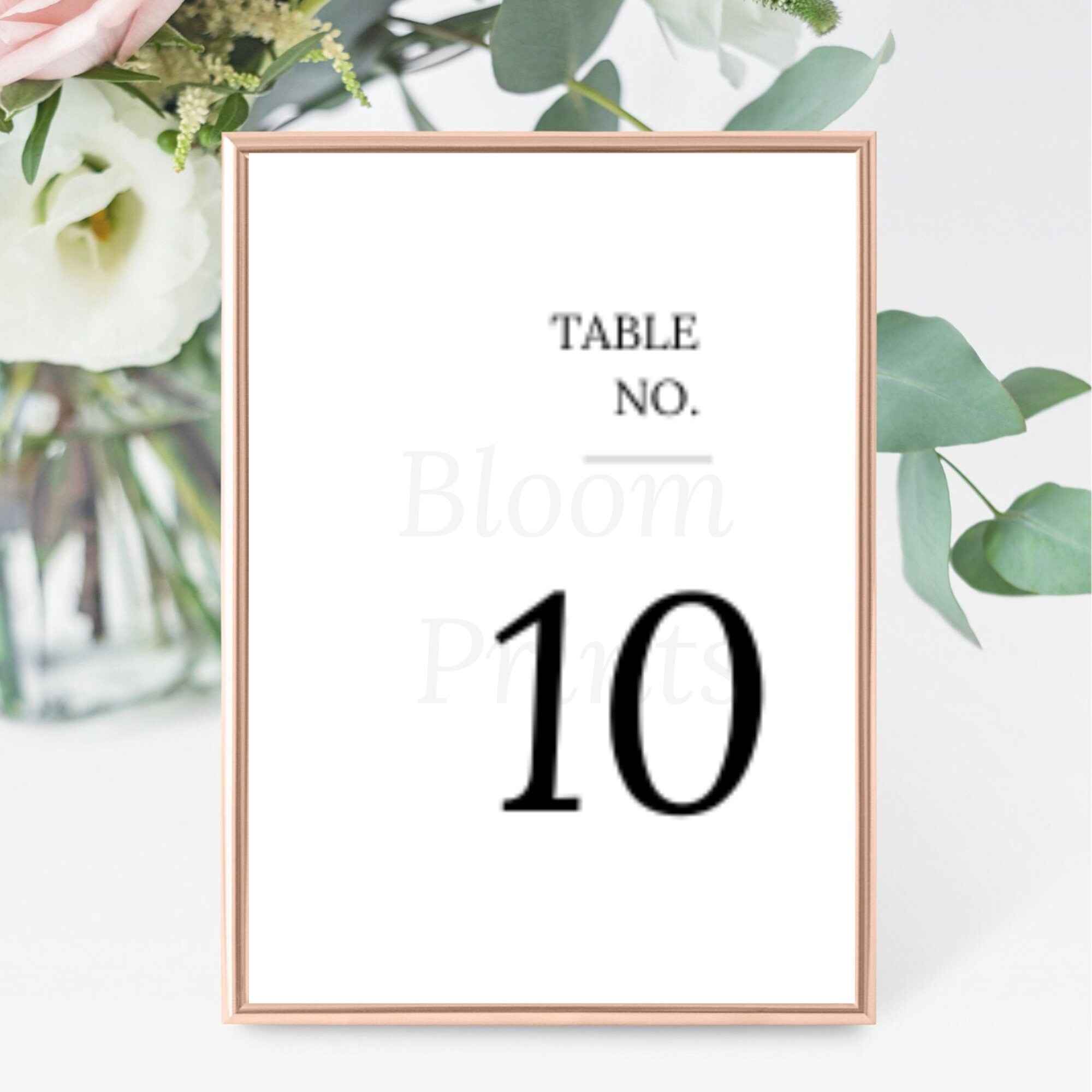 Minimalist Wedding Table Numbers | Modern Table Numbers | Instant ...